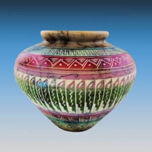 Navajo Etched Horsehair Pottery Vase by Alynssa Gilmore