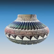 Genuine Navajo Etched Horsehair Pottery by Renalda Largo