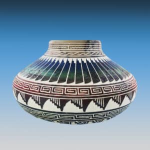 Genuine Navajo Etched Horsehair Pottery by Renalda Largo