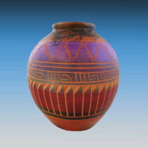 Genuine Benally Horsehair Etched Pottery Vase