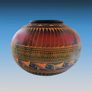 Large Hand Crafted Navajo Horsehair Pottery Vase