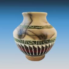 Horsehair Pottery Vase by Navajo Artist Ariel Benally