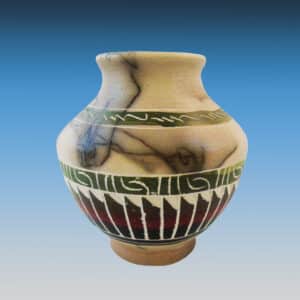 Horsehair Pottery Vase by Navajo Artist Ariel Benally