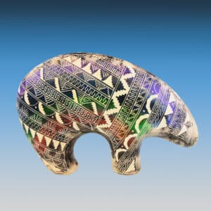 Genuine Renalda Largo Navajo Pottery Horsehair Bear Figurine