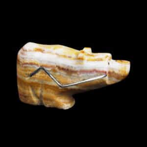 Silver Inlaid Zuni Bear Fetish Carving