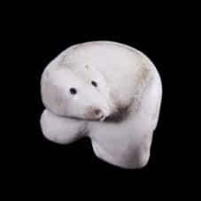 Zuni Antler Polar Bear Carving