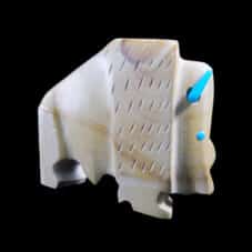 Zuni Stone Native American Buffalo Carving