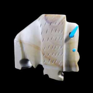 Zuni Stone Native American Buffalo Carving