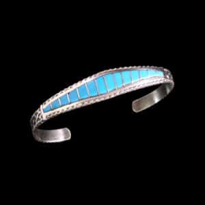 Zuni Hand-Crafted Turquoise Tapered Bracelet