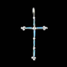 Lasiloo Thin Needlepoint Turquoise Cross