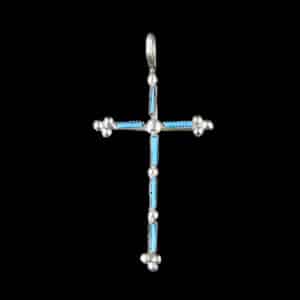 Lasiloo Thin Needlepoint Turquoise Cross