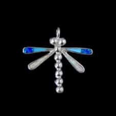 Zuni Inlaid Multi-Stone Dragonfly Pendant