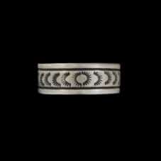 Native American Sterling Silver Etched Ring