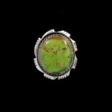 Authentic Native American Green Turquoise Ring