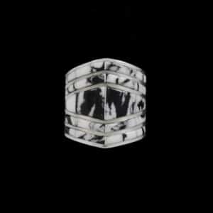 Zuni Inlaid White Buffalo Ring