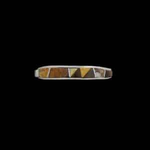 Navajo Brown Narrow Inlaid Ring