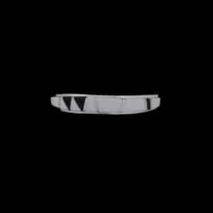 Narrow White Buffalo Inlaid Navajo Ring