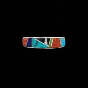 Handcrafted Navajo Inlaid Multi-Stone Ring