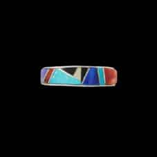 Traditional Navajo Inlaid Multi-Stone Band