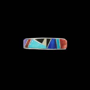 Traditional Navajo Inlaid Multi-Stone Band