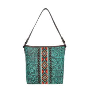 Vintage Floral Embroidered Aztec Concealed Carry Hobo