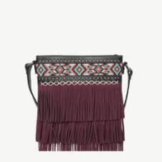 Montana West Embroidered Aztec Fringe Concealed Carry Crossbody