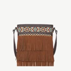 Designer Embroidered Fringed Concealed Carry Cross-Body Bag