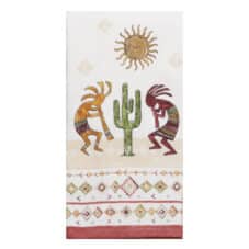 Sundance Dual Flute Playing Kokopelli Kitchen Towel