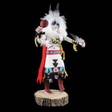 Rare Hand-Carved White Buffalo Kachina Doll