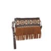 Montana West Embroidered Aztec Brown Leather Fringe Wristlet