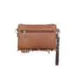 Montana West Embroidered Aztec Brown Leather Fringe Wristlet