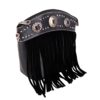 Black Suede Fringe Southwest Crossbody Bag