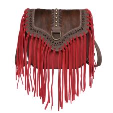 Wrangler Hair-On Cowhide Fringe Crossbody Bag