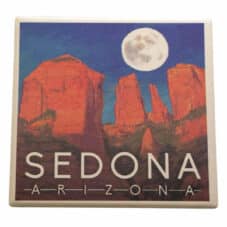 Sedona Cathedral Rock & Moon Beverage Coaster