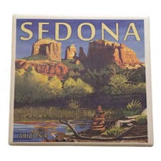 Sedona Red Rock Ceramic Square Coaster