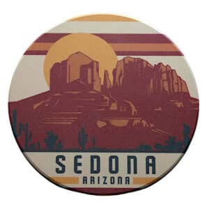 Sedona Arizona Round Ceramic Coaster