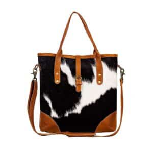 Pecos Pointe Canvas & Hairon Bag in Caramel