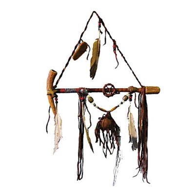 14" Navajo Antler Pipe with Beading