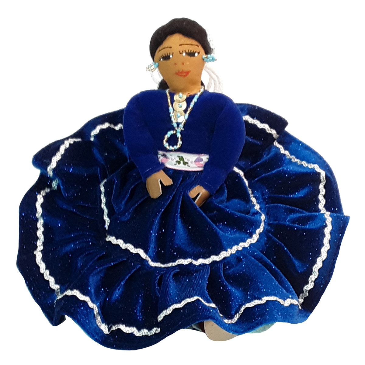 Handmade Native American Cloth Doll - Indigo