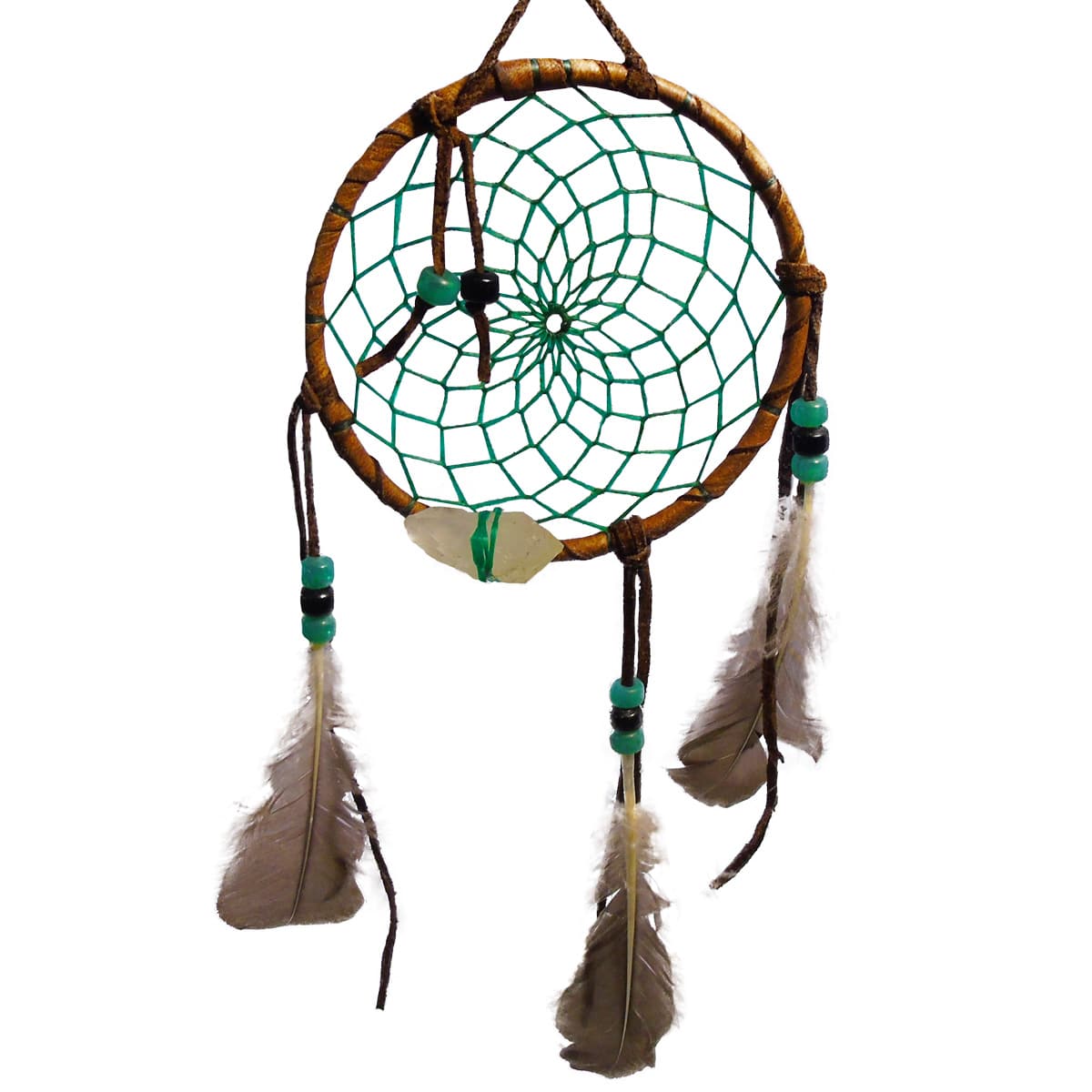 4" Woven Dreamcatcher with Crystal