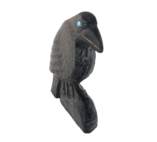 Jet Raven Fetish Carving - Image 3