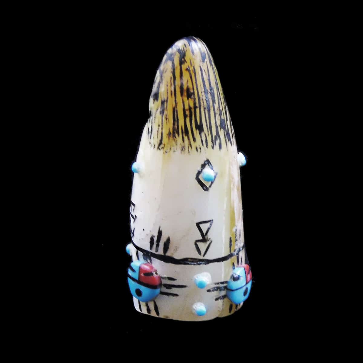 Corn Maiden Zuni Fetish with Sunfaces - Image 2