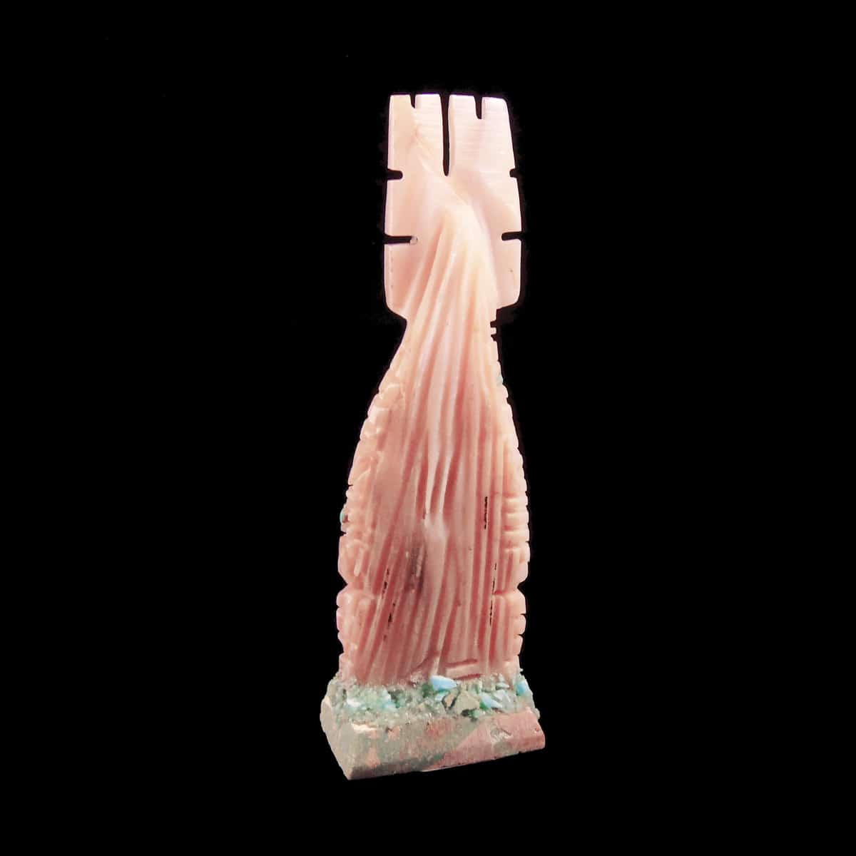 Genuine Pink Mother of Pearl Zuni Corn Maiden Fetish - Image 2