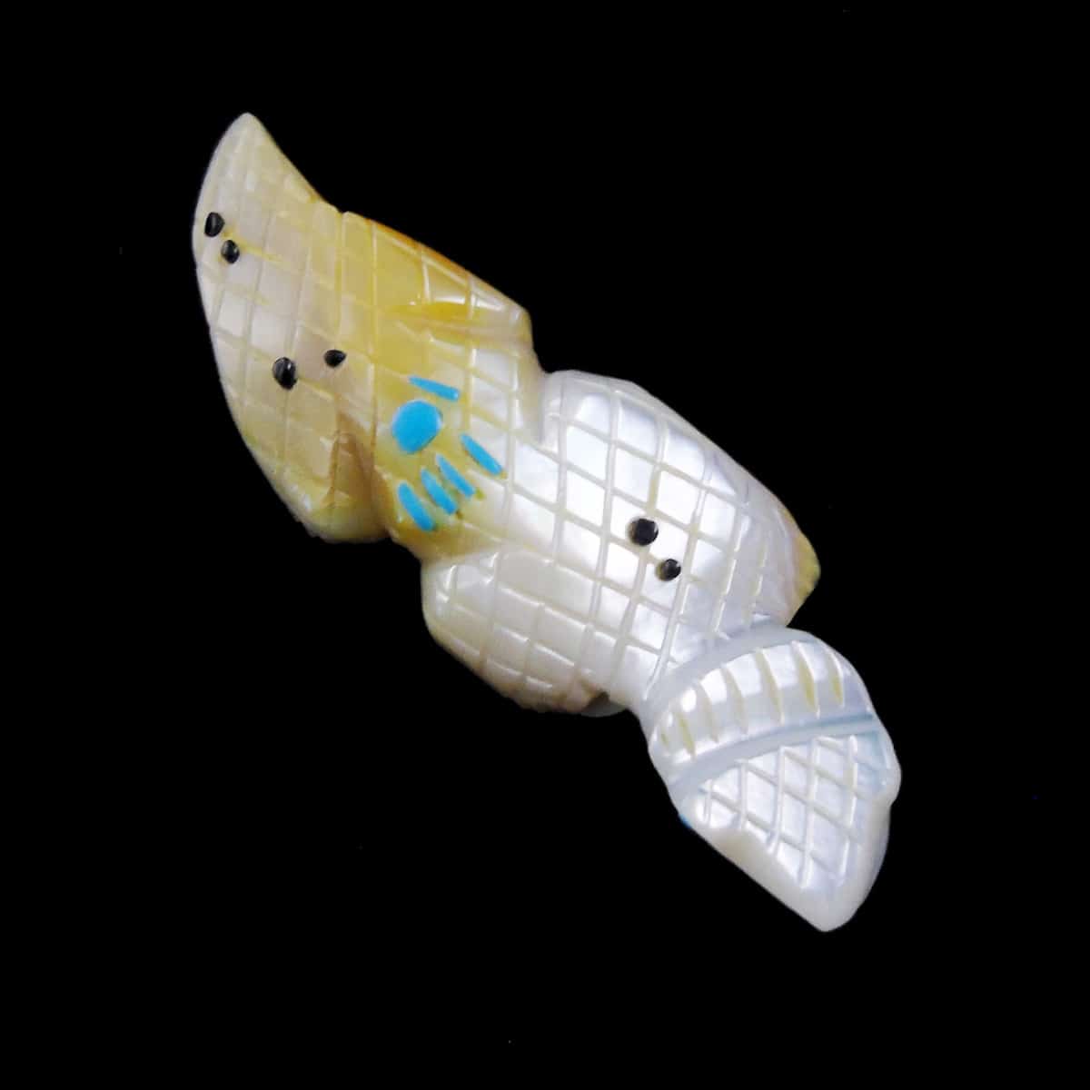 Mother of Pearl Zuni Lizard Fetish - Image 3