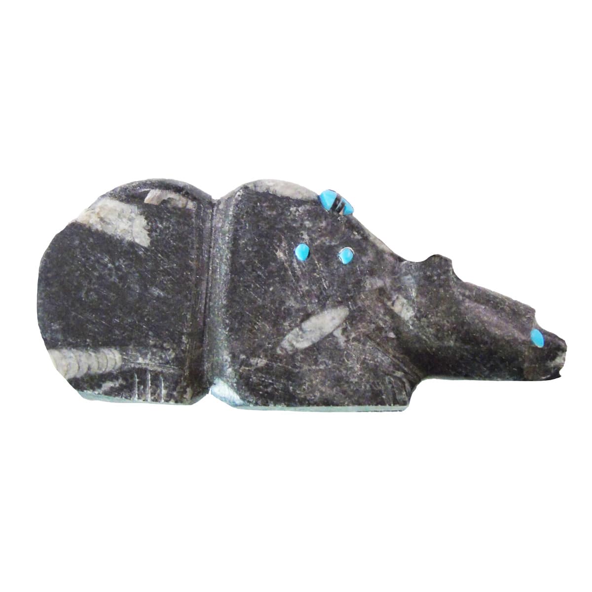 Traditional Native American Zuni Bear Fetish With Sunface - Image 4
