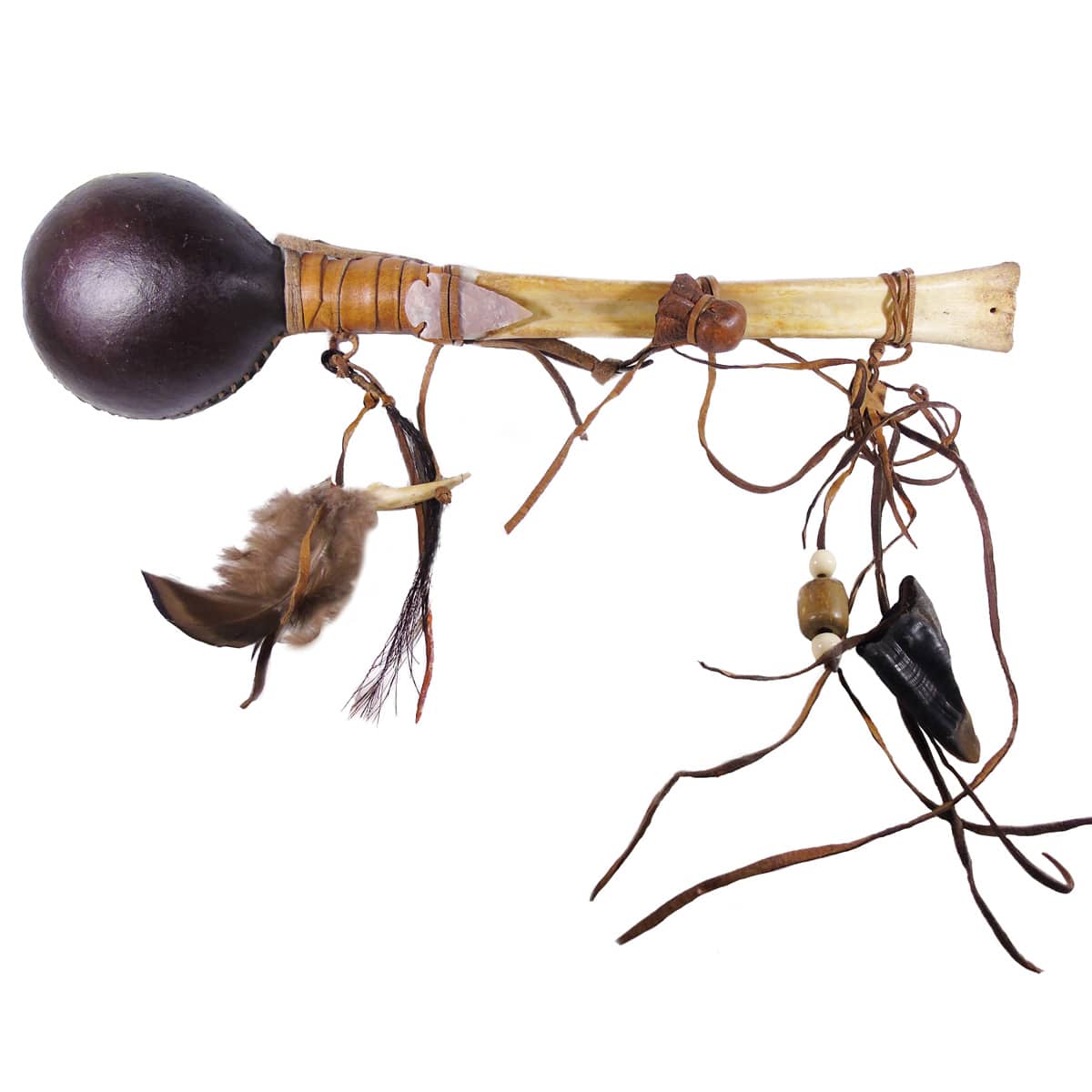 Ceremonial Native American Medicine Rattle