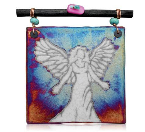 Angel Silhouette Raku Tiles