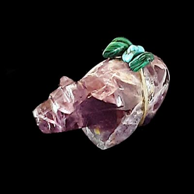 Beautiful Purple Fluorite Bear Fetish by Mahooty