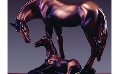Bronze Finish Mare with Foal 13007