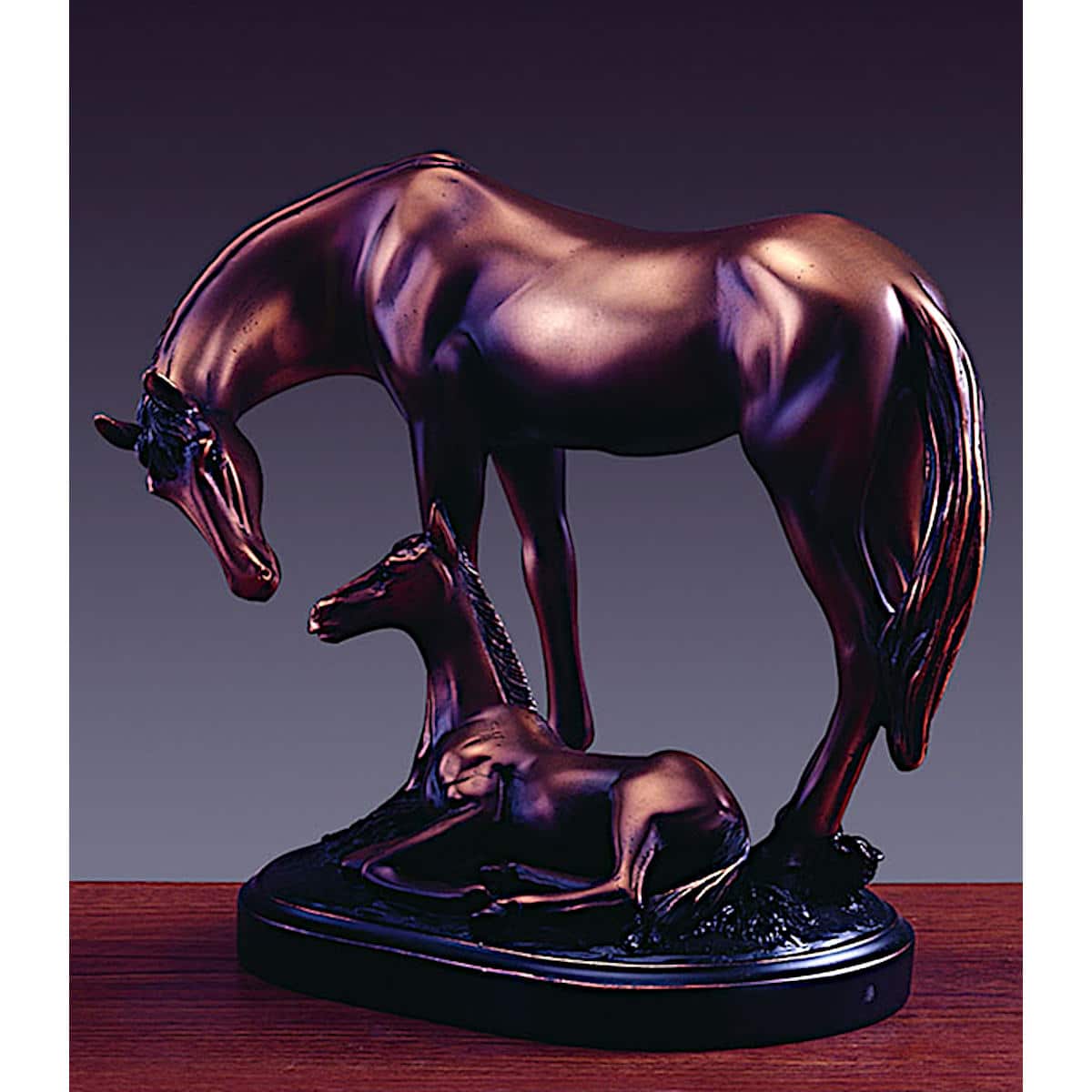Bronze Finish Mare with Foal 13007 | Joe Wilcox Indian Den